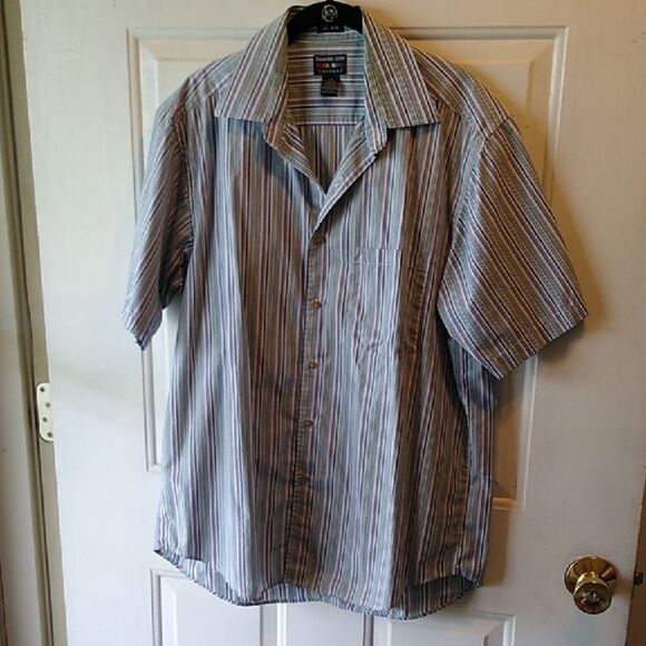 Alexander Julian Blue and White Striped Casual Shirt - Picture 1 of 7